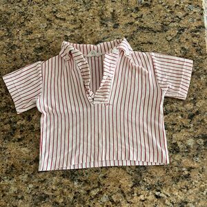 Mc Kem Vintage Red and White Stripe Polo for Baby Boy